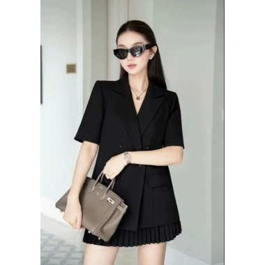 Set vest blazer mix + chân váy dập ly - Thiết kế sang trọng, giá chỉ 407.999₫ 3