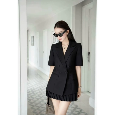 Set vest blazer mix + chân váy dập ly - Thiết kế sang trọng, giá chỉ 407.999₫ 4