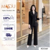 Set Vest Đen Gold Nhật Cao Cấp MDU5.681 - Áo Vest Dài Tay & Quần Tây Ống Loe, Giá 859.000