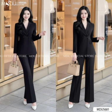 Set Vest Đen Gold Nhật Cao Cấp MDU5.681 - Áo Vest Dài Tay & Quần Tây Ống Loe, Giá 859.000 7 Set Vest Đen Gold Nhật Cao Cấp MDU5.681 - Áo Vest Dài Tay & Quần Tây Ống Loe, Giá 859.000 7