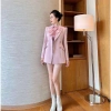 Set vest nữ blazer Adela CHY màu hồng, xanh, đen, trắng, be, chiết eo, đệm vai, chất liệu cao cấp, giảm 1.49tr 3