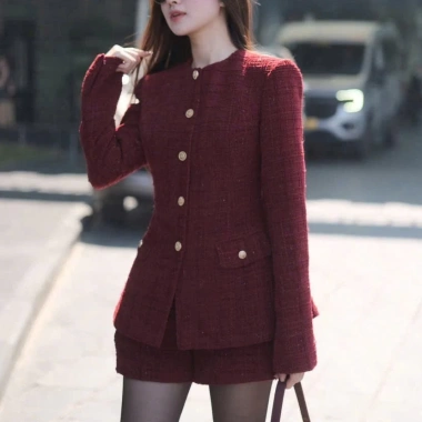 Set vest váy ngắn tweed hiện đại - Thiết kế sang trọng, giảm giá 614k