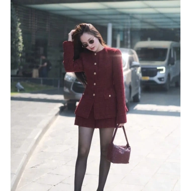 Set vest váy ngắn tweed hiện đại - Thiết kế sang trọng, giảm giá 614k