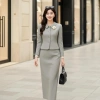 Sét Vets Công Sở Nữ Áo Vest Cổ Sen + Chân Váy Dài Thanh Lịch Giá 379.000 VND 3