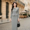 Sét Vets Công Sở Nữ Áo Vest Cổ Sen + Chân Váy Dài Thanh Lịch Giá 379.000 VND 5