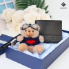 Set ví da nam khắc tên, gấu bông quà tặng bạn trai, túi xách dễ thương - 320k 9