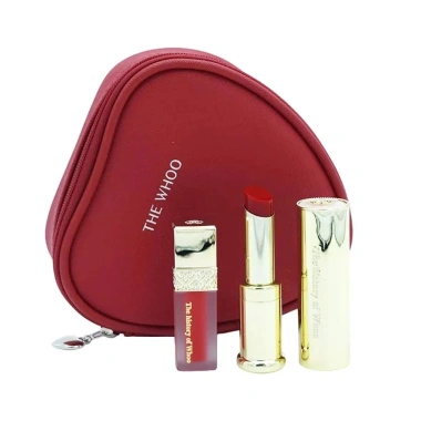 Set ví đỏ Son dưỡng Whoo 3in1 tặng son kem màu 45 với giá ưu đãi 414.000đ