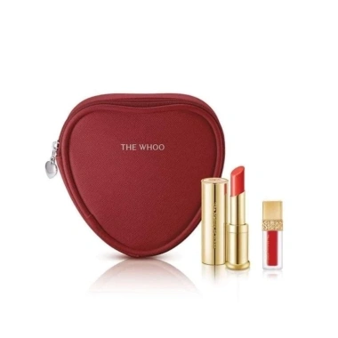 Set ví đỏ Son dưỡng Whoo 3in1 tặng son kem màu 45 với giá ưu đãi 414.000đ
