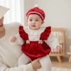 Set Yếm Nhung + Áo Mũ Bé Gái Đầy Tháng 12kg - Đồ Tết Giá Ưu Đãi 129k