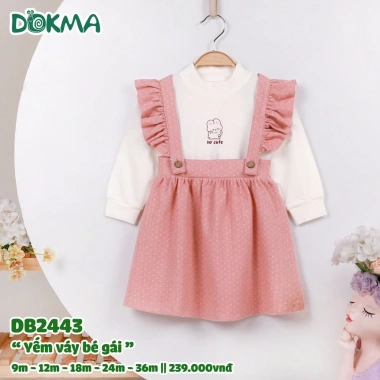 Set Yếm Váy Dáng Xoè Xinh Xắn Bé Gái Dokma DB2.443 - Giá chỉ 239.000₫ 4