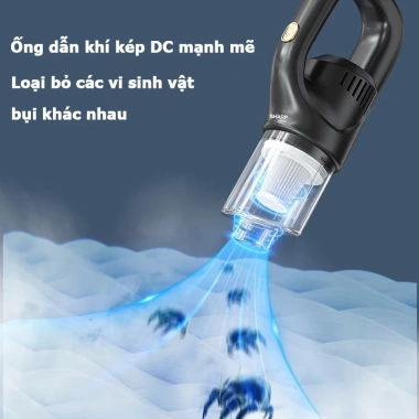 Sharp máy hút bụi cầm tay 3 trong 1 không dây, lực hút 10.000Pa, làm sạch giường nệm ô tô - 495k 3