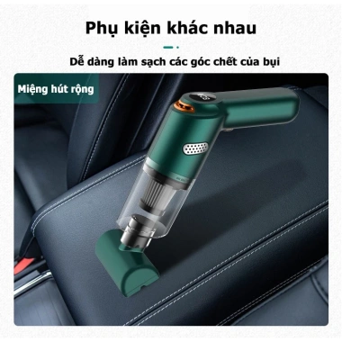 Sharp Máy hút bụi cầm tay không dây 120W Mini 10.000Pa Pin 4.000mAh kèm nhiều đầu - Giá ưu đãi 525.000₫