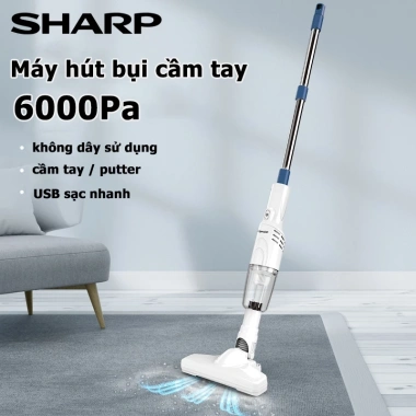 Sharp Máy Hút Bụi Cầm Tay Không Dây 6.000PA Lực Hút Mạnh 30 Phút Giá 545.000₫