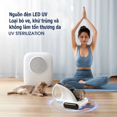 Sharp Máy Hút Bụi Cầm Tay Mini Không Dây UV Diệt Khuẩn, Mite, Bộ Lọc Mịn – Hút Sạch Chăn Ga, Giá Ưu Đãi 695.000₫ 6