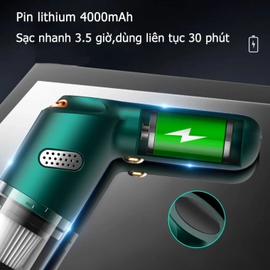 Sharp Máy hút bụi mini cầm tay không dây 10.000Pa, nhỏ gọn không gây ồn, tiện lợi, giá 525.000 VND 4