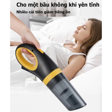 Sharp Máy hút bụi ô tô cầm tay 4 trong 1, 120W 9.000Pa, thiết kế nhỏ gọn không dây