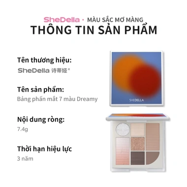 SHEDELLA Bảng phấn mắt 3 trong 1 Dreamlike 7.4g - Đa sắc, lâu trôi, giá ưu đãi 596k 6