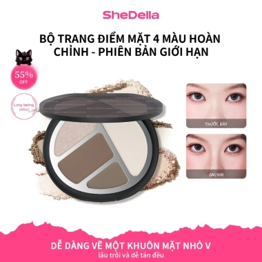 SHEDELLA Bảng vẽ đường viền bốn màu MENOW Cats Paw 8.2g - Kiểm soát dầu, chống thấm, làm sáng, che khuyết điểm SHEDELLA Bảng vẽ đường viền bốn màu MENOW Cats Paw 8.2g - Kiểm soát dầu, chống thấm, làm sáng, che khuyết điểm