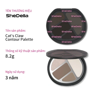SHEDELLA Bảng vẽ đường viền bốn màu MENOW Cats Paw 8.2g - Kiểm soát dầu, chống thấm, làm sáng, che khuyết điểm