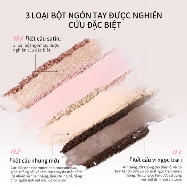 SheDella Palette 4 Màu Tạo Khối và Highlight 3D Tự Nhiên - Tone Chuẩn, Sáng Bền Lâu, 3.5g, Giao Hàng 24h, Giá 298.878