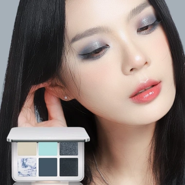 SHEDELLA Phấn Tạo Khối 6 Màu Dạng Lì - Lâu Trôi, Sáng Da, Che Khuyết Điểm, Ánh Sáng Đa Chiều 6g
