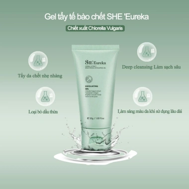 SHEEureka Chlorella Cleanser - Kiểm soát dầu, làm sạch sâu, tẩy tế bào chết, nhẹ nhàng da - 65.000₫
