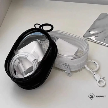 Shgmyd Túi đựng cáp trong suốt, chống nước, tổ chức, bảo vệ sạc điện thoại