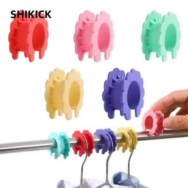 SHIKICK 5 móc chống gió silicone - Móc treo dây phơi trượt, chặn, giá 48.290 VND