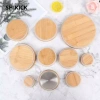 SHIKICK Nắp Tre Gỗ Niêm Phong Silicon Tái Sử Dụng – Chống Rò Rỉ, Dày Lọ Đóng Hộp, Dùng cho Bình Uống – 35.200 VND
