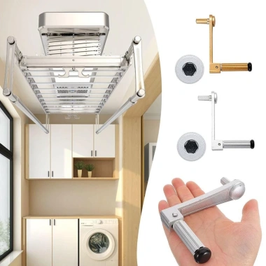 SHIKICK Treo Nâng Kim Loại Gập Đa Năng – Giá Phơi Tay Cầm, Hợp Kim Nhôm, Giá Treo Quần Áo, Giá 63.030đ 5
