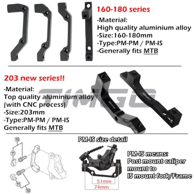 Shimano Adapter Đĩa Thủy Lực MTB 160‑203mm – Cánh Quạt PM‑PM/PM‑IS, Giá 48.290₫