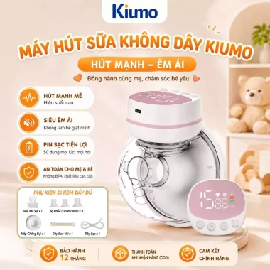 Ship 24H Kiumo Máy Hút Sữa Điện Đơn Không Dây - Chế Độ Hút Không Đau, Vắt Sữa 271.244₫