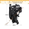 Ship Hoả Tốc Xe đẩy gấp gọn xoay 2 chiều có đệm, mái & phụ kiện du lịch - DUMBO STORE 299k 4