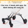 Ship Hoả Tốc Xe đẩy gấp gọn xoay 2 chiều có đệm, mái & phụ kiện du lịch - DUMBO STORE 299k 7