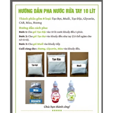 Shop 702 Set Pha Nước Rửa Tay 10 Lít Tự Pha Tại Nhà Giá Ưu Đãi 48.000đ