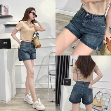 Short Jeans Trơn Cotton Không Co Giãn Lưng Cao UBAN Va Phong Cách Giá 310.000 VND 3 Short Jeans Trơn Cotton Không Co Giãn Lưng Cao UBAN Va Phong Cách Giá 310.000 VND 3