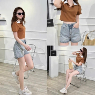 Short Jeans Trơn Cotton Không Co Giãn Lưng Cao UBAN Va Phong Cách Giá 310.000 VND 4 Short Jeans Trơn Cotton Không Co Giãn Lưng Cao UBAN Va Phong Cách Giá 310.000 VND 4