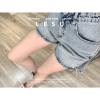 Short Jeans Trơn Cotton Không Co Giãn Lưng Cao UBAN Va Phong Cách Giá 310.000 VND 7