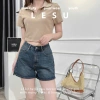 Short Jeans Trơn Cotton Không Co Giãn Lưng Cao UBAN Va Phong Cách Giá 310.000 VND 14