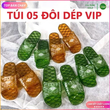 Sỉ 05 Đôi Dep VIP Nam Nữ - Dep Nhựa Lê Đa Dụng Đi Nhà & Văn Phòng 36.249₫