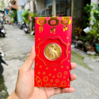 SỈ 10 Bao Lì Xì Ngựa Mạ Vàng Tết Thìn 2.026 - May Mắn Tài Lộc Giá chỉ 18.656 VND