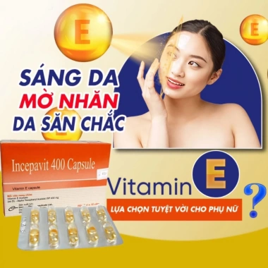Sỉ 10 hộp Incepavit Vitamin E 400 capsule - Sáng da, mờ nhăn, trẻ hóa da, da săn chắc - Giá 1.05 triệu