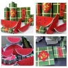Sỉ 10 mô hình bánh Chưng, bánh Tét, dưa Hấu - Hộp giấy gấp trang trí Tết 26.000 VND