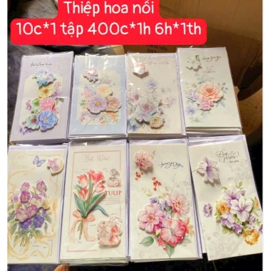 Sỉ 10 thiệp chúc mừng 3D mix full mẫu kèm phong bì - Giá chỉ 14.900đ 7