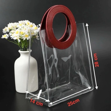 Sỉ 10 Túi Quai Da Trong Suốt Side Lớn Đựng Quà Lưu Niệm Quà Tết Giá 165.000 VNĐ