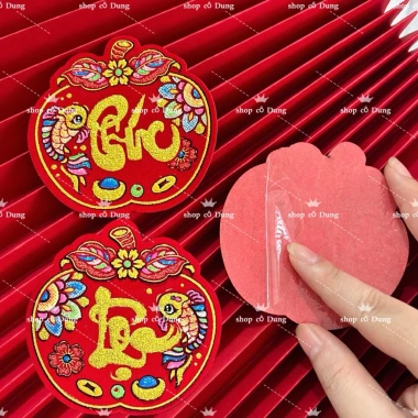Sỉ 10 xấp 100 tờ CHỮ DÁN TẾT, DƯA HẤU, TRÁI CÂY, BÀN THỜ – KEO DÁN, Giá 295.000đ 8