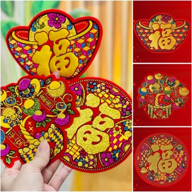 Sỉ 10 xấp 100 tờ CHỮ DÁN TẾT, DƯA HẤU, TRÁI CÂY, BÀN THỜ – KEO DÁN, Giá 295.000đ 9