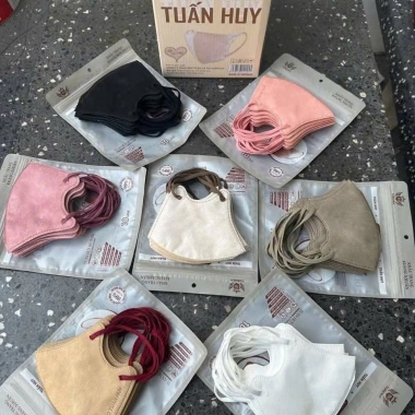 Sỉ 100 chiếc Khẩu Trang 6D Promask TUẤN HUY – Quai thun dẹt, không đau tai, vải mềm, chỉ 35k
