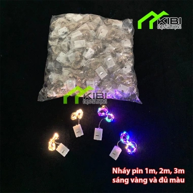 Sỉ 100 đèn led nhấp nháy pin AA - Đèn trang trí 1m, 2m, 3m giá ưu đãi 159.000₫