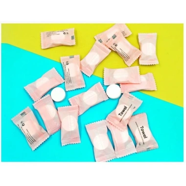 Sỉ 100 khăn giấy nén du lịch dạng viên kẹo tiện lợi giá chỉ 55.000₫ giảm mạnh